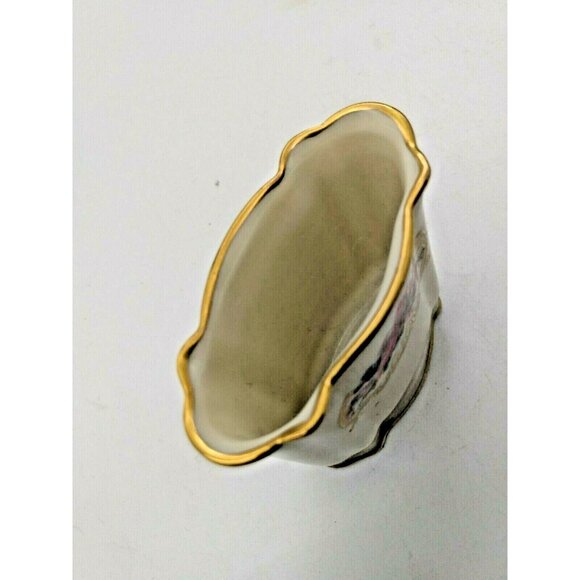 Vintage Rosenthal Kronach Germany Toothpick Holder Pink Rose Gold Gild Design - Picture 4 of 8